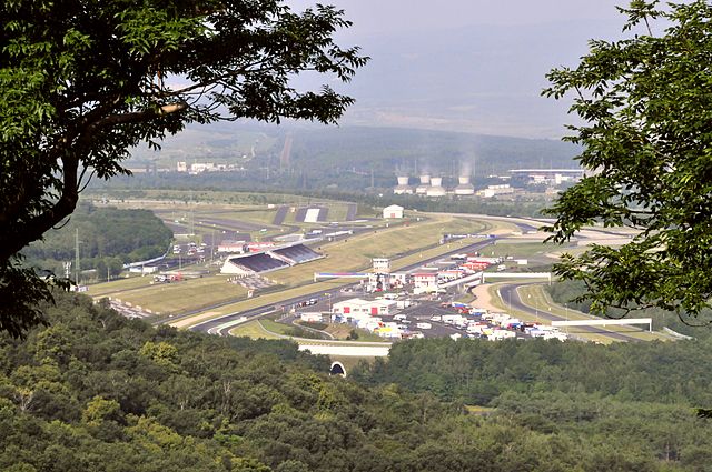 Rennstrecke von Most von der Burg aus